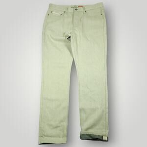 Kayden K Jeans Mens 34 Slim Fit Selvedge Tapered Leg Twill Mid Rise Light Gray